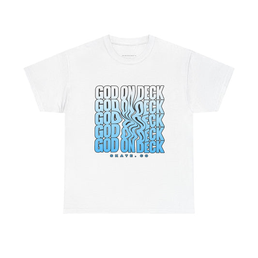 Smeared Graphic God On Deck T-shirt