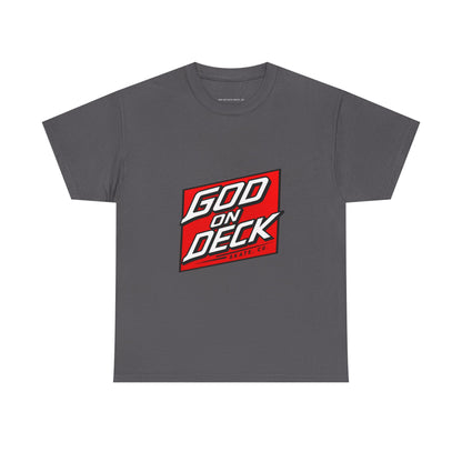 Red God On Deck Skate. Co Logo t-shirt
