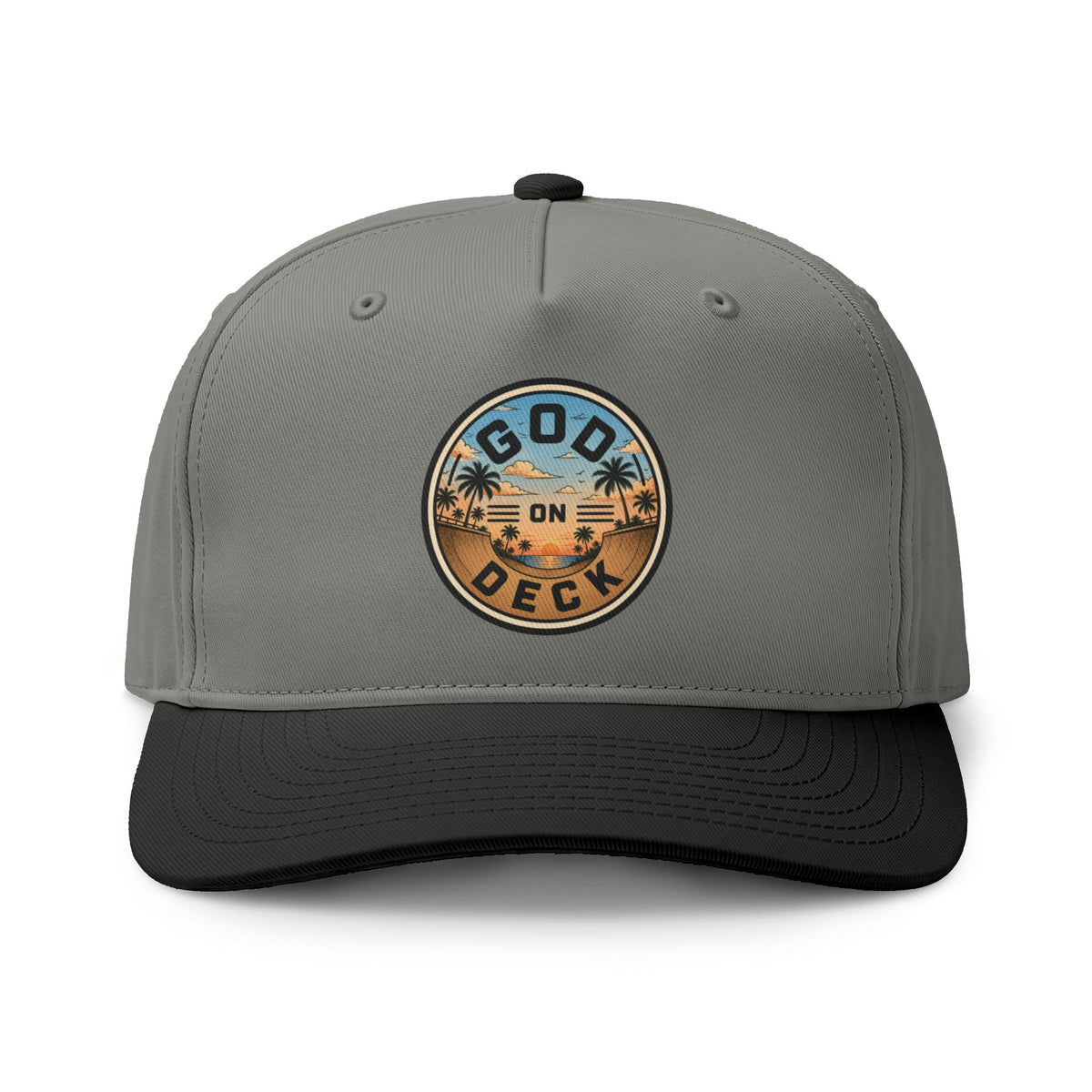 Palm Tree Sunset Two-Tone Trucker Hat