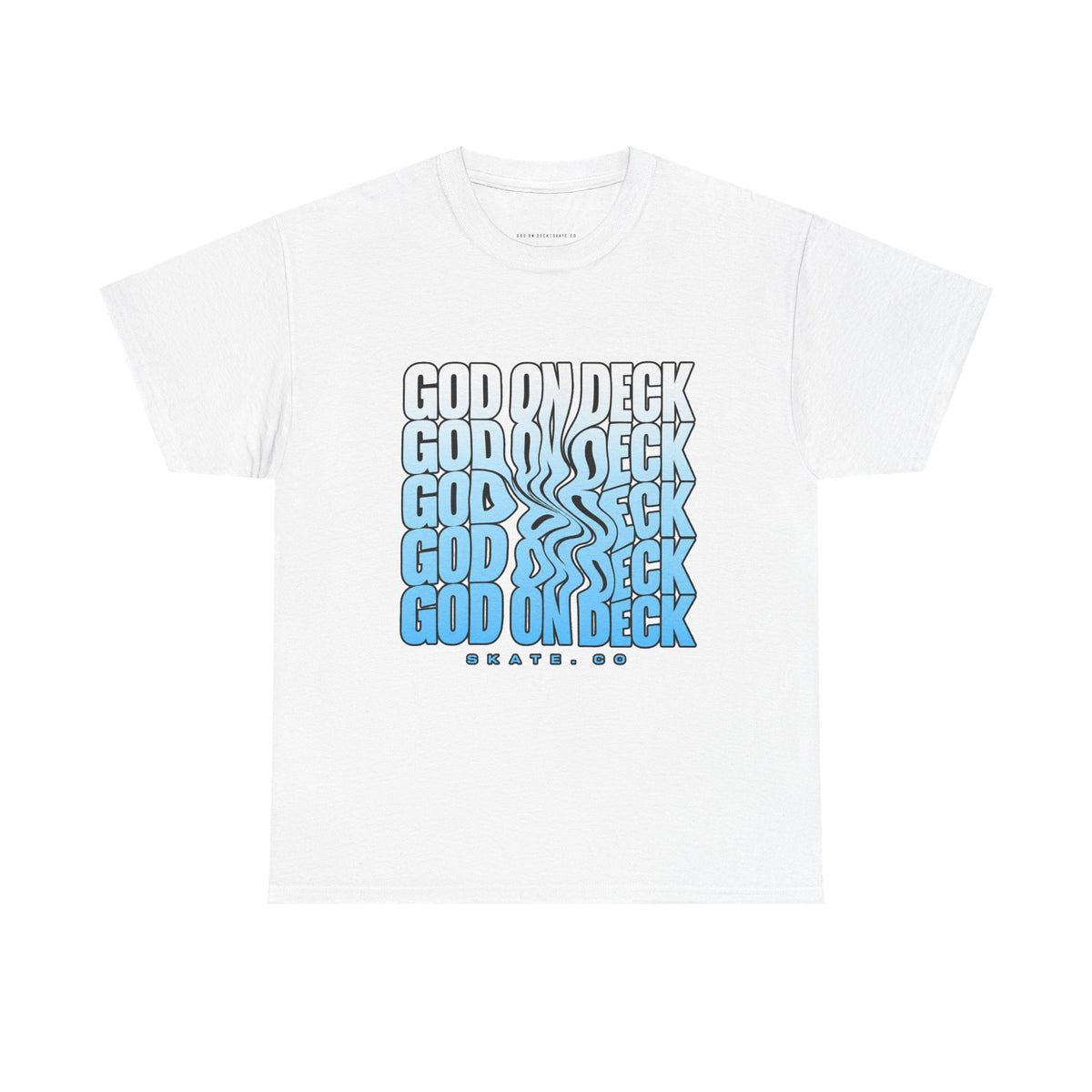 Smeared Graphic God On Deck T-shirt