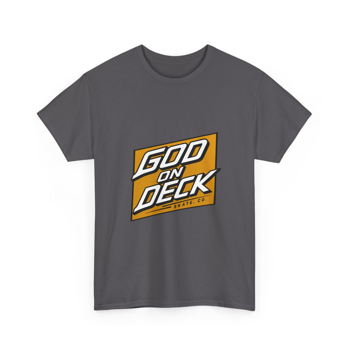 Yellow God On Deck Skate. Co Logo t-shirt