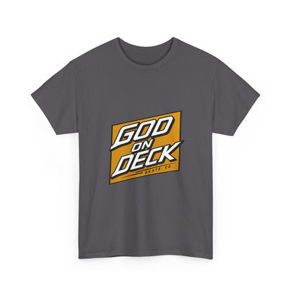Yellow God On Deck Skate. Co Logo t-shirt