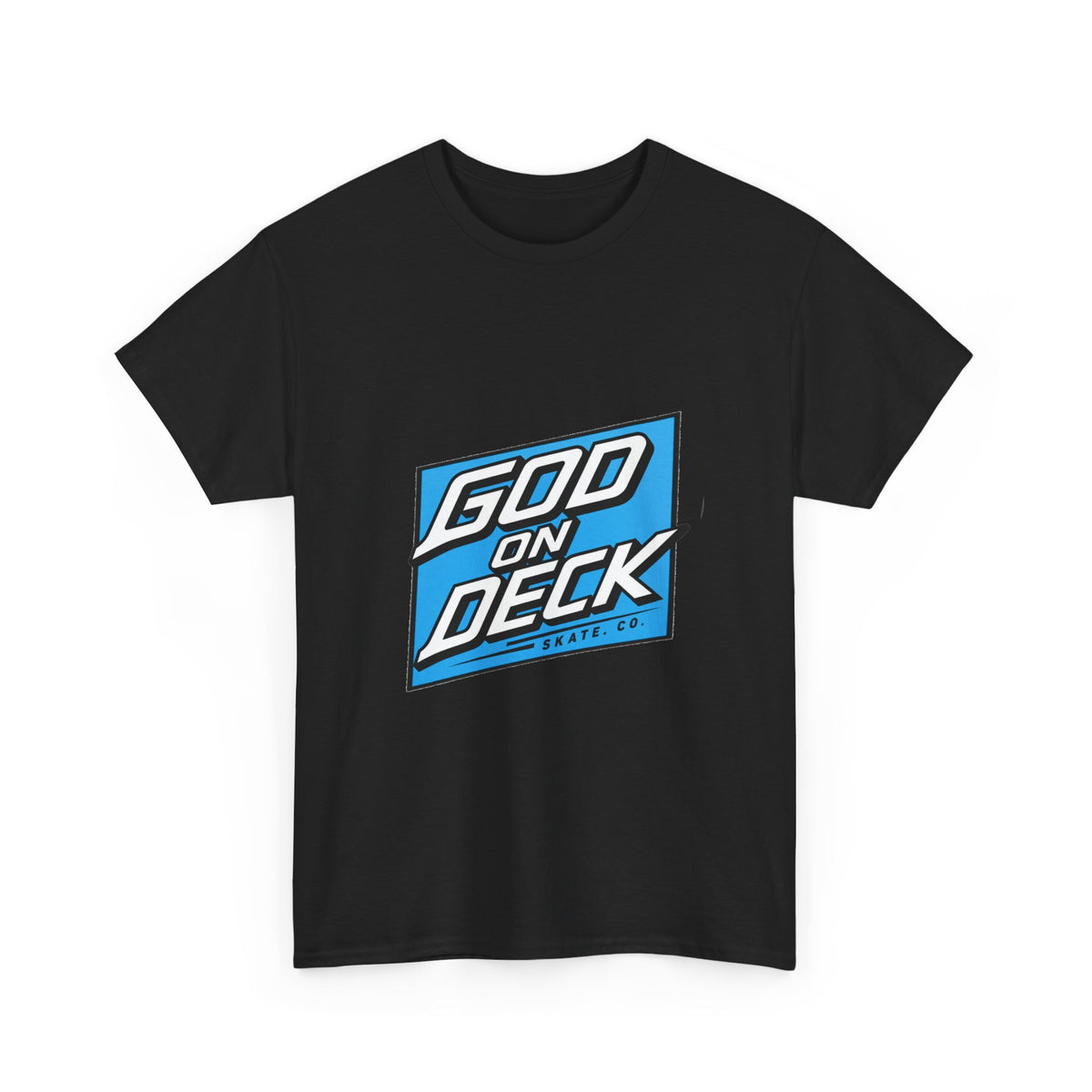 Blue God On Deck Skate. Co Logo t-shirt