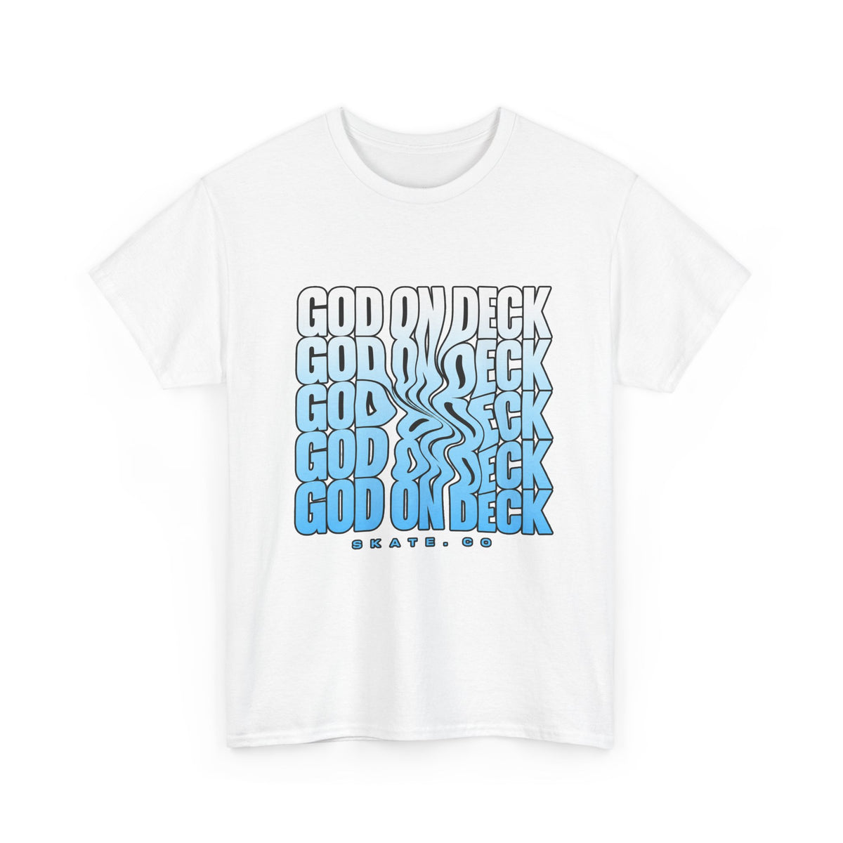 Smeared Graphic God On Deck T-shirt