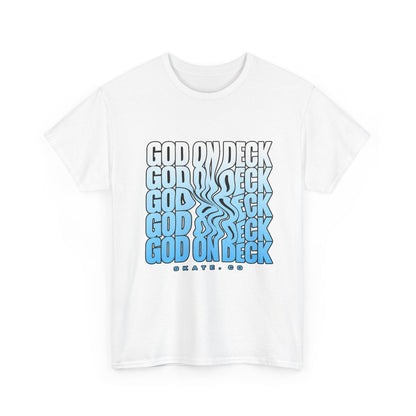 Smeared Graphic God On Deck T-shirt