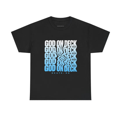 Smeared Graphic God On Deck T-shirt