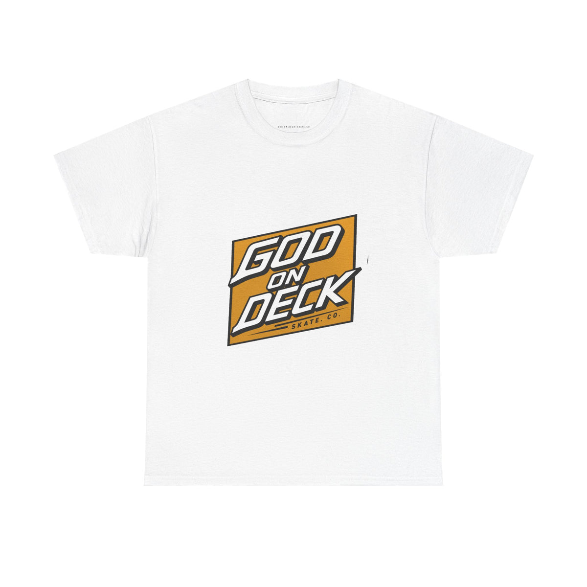 Yellow God On Deck Skate. Co Logo t-shirt
