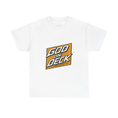 Yellow God On Deck Skate. Co Logo t-shirt