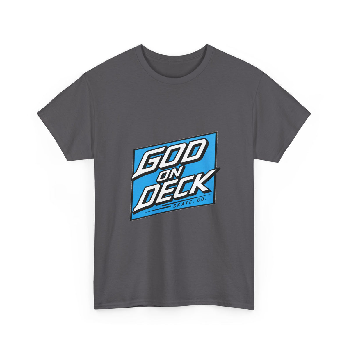 Blue God On Deck Skate. Co Logo t-shirt