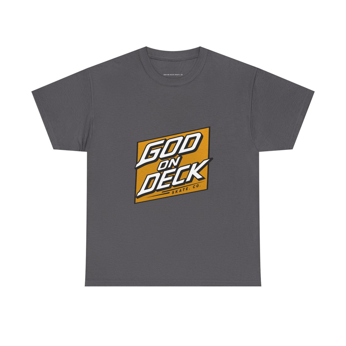 Yellow God On Deck Skate. Co Logo t-shirt