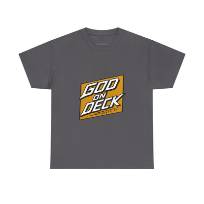 Yellow God On Deck Skate. Co Logo t-shirt