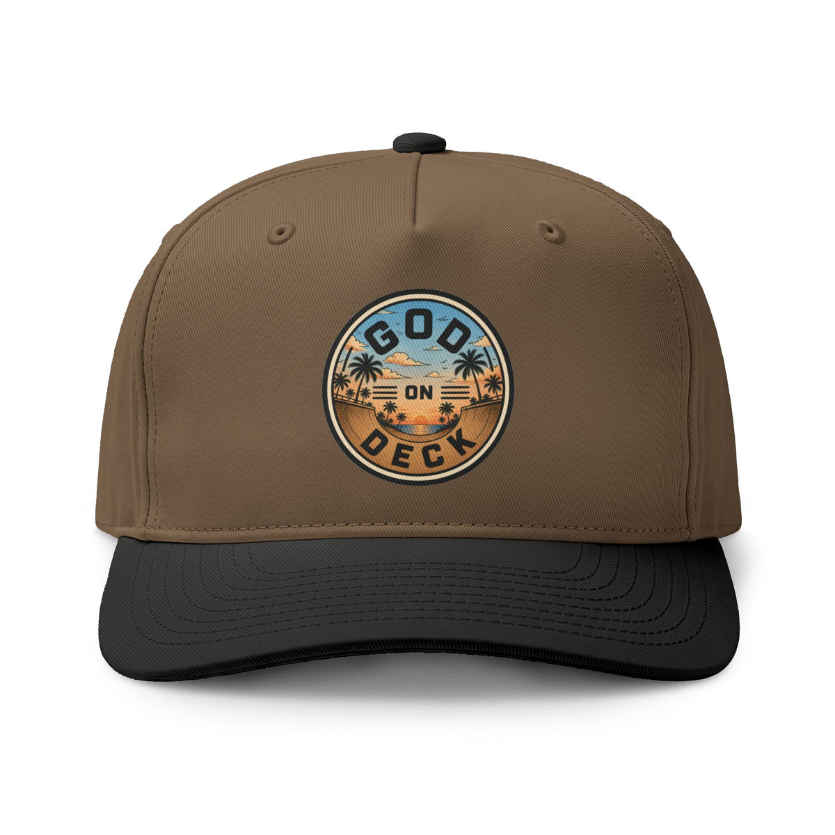 Palm Tree Sunset Two-Tone Trucker Hat