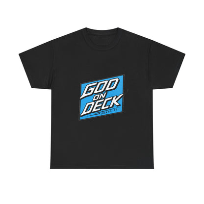 Blue God On Deck Skate. Co Logo t-shirt