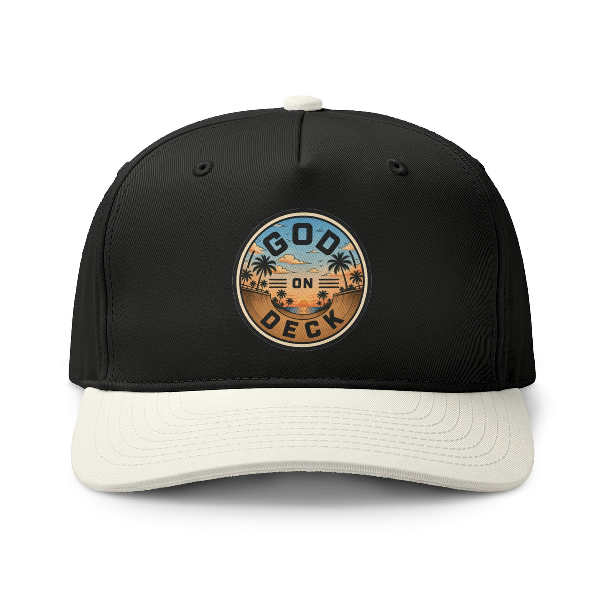 Palm Tree Sunset Two-Tone Trucker Hat