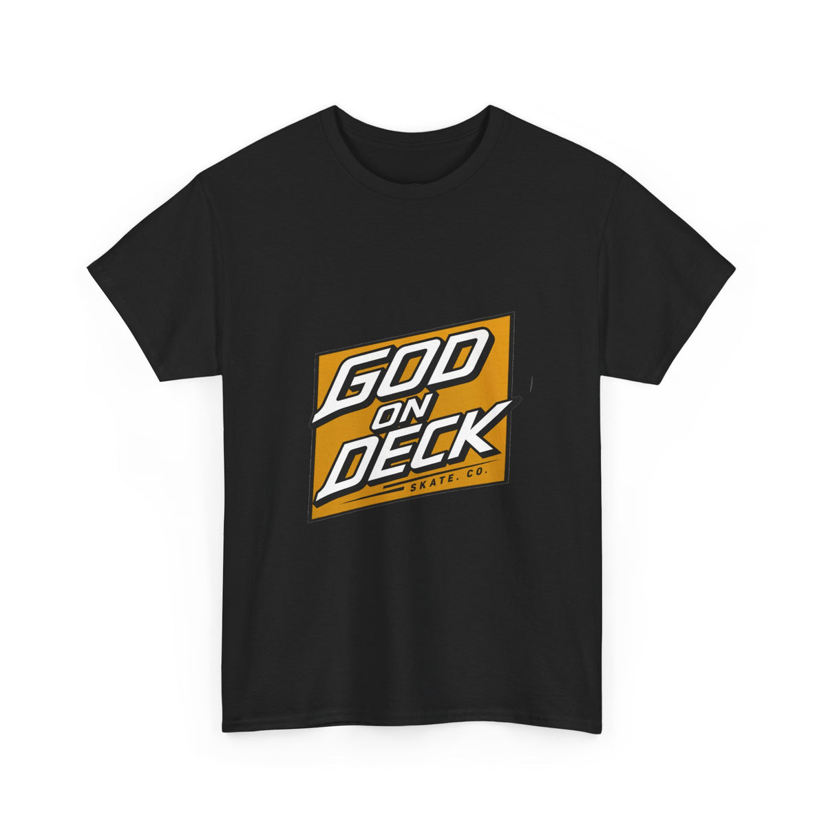 Yellow God On Deck Skate. Co Logo t-shirt