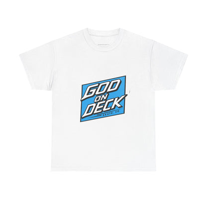Blue God On Deck Skate. Co Logo t-shirt