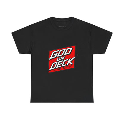 Red God On Deck Skate. Co Logo t-shirt
