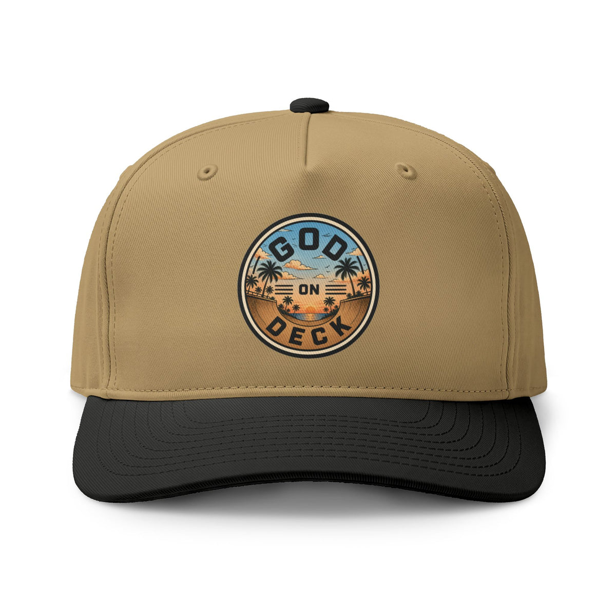 Palm Tree Sunset Two-Tone Trucker Hat