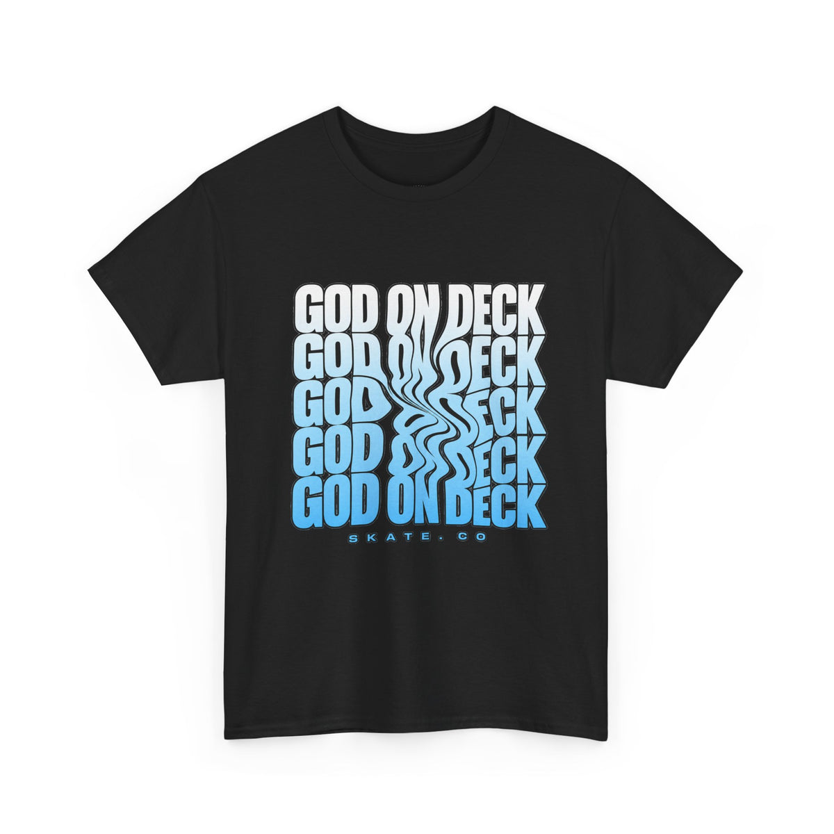 Smeared Graphic God On Deck T-shirt