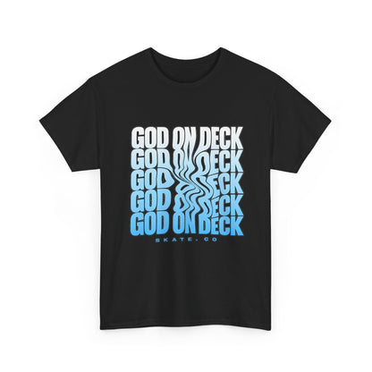 Smeared Graphic God On Deck T-shirt