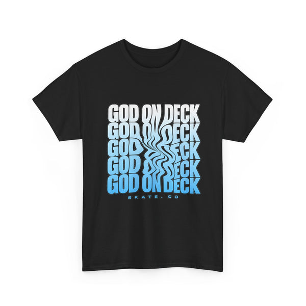 Smeared Graphic God On Deck T-shirt