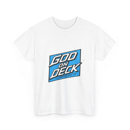 Blue God On Deck Skate. Co Logo t-shirt