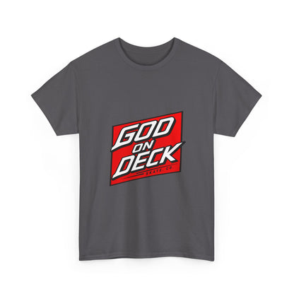 Red God On Deck Skate. Co Logo t-shirt