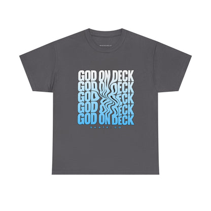 Smeared Graphic God On Deck T-shirt
