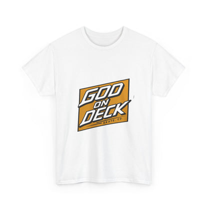 Yellow God On Deck Skate. Co Logo t-shirt