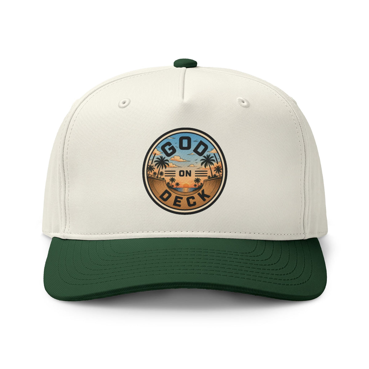 Palm Tree Sunset Two-Tone Trucker Hat